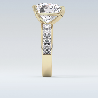 6.63 CT Pave Engagement Ring Featuring Heart Moissanite