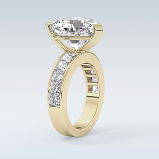 6.63 CT Pave Engagement Ring Featuring Heart Moissanite