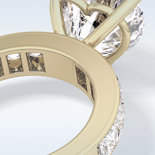 6.63 CT Pave Engagement Ring Featuring Heart Moissanite