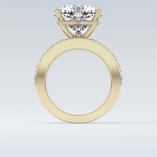 6.63 CT Pave Engagement Ring Featuring Heart Moissanite