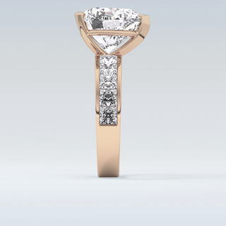 6.63 CT Pave Engagement Ring Featuring Heart Moissanite