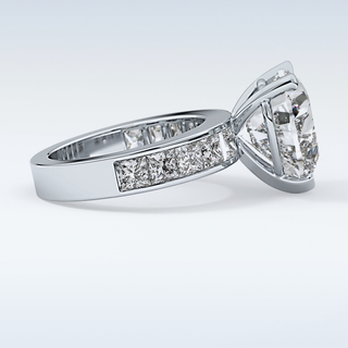 6.63 CT Pave Engagement Ring Featuring Heart Moissanite
