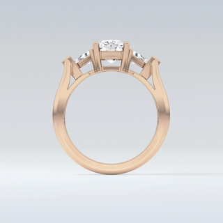 Elegant 2.35 CT Three Stones Engagement Ring Featuring Cushion Moissanite