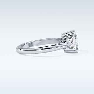 Elegant 2.35 CT Three Stones Engagement Ring Featuring Cushion Moissanite
