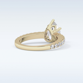 1.81 CT Pave Engagement Ring Featuring Pear Moissanite