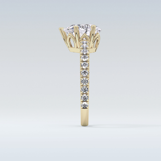 1.81 CT Pave Engagement Ring Featuring Pear Moissanite