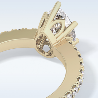 1.81 CT Pave Engagement Ring Featuring Pear Moissanite