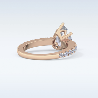 1.81 CT Pave Engagement Ring Featuring Pear Moissanite