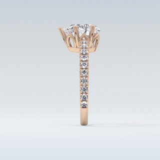 1.81 CT Pave Engagement Ring Featuring Pear Moissanite