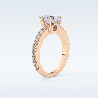 1.81 CT Pave Engagement Ring Featuring Pear Moissanite