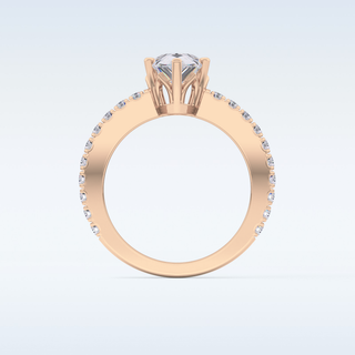 1.81 CT Pave Engagement Ring Featuring Pear Moissanite
