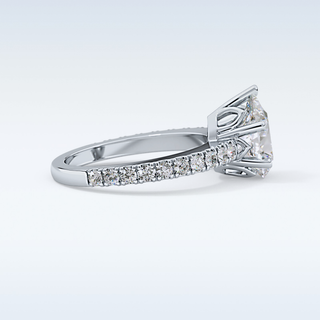 1.81 CT Pave Engagement Ring Featuring Pear Moissanite
