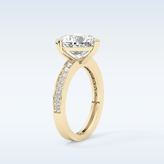 3.03 CT Pave Engagement Ring Featuring Heart Moissanite