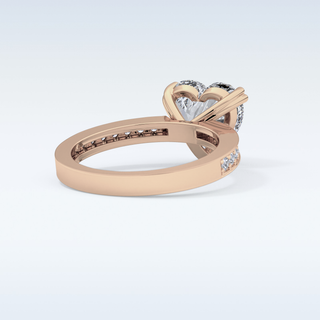 3.03 CT Pave Engagement Ring Featuring Heart Moissanite