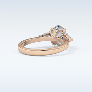 Elegant 1.67 CT Three Stones Engagement Ring Featuring Oval Moissanite