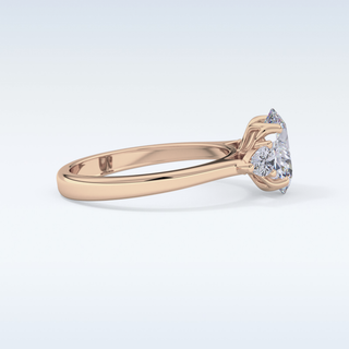 Elegant 1.67 CT Three Stones Engagement Ring Featuring Oval Moissanite