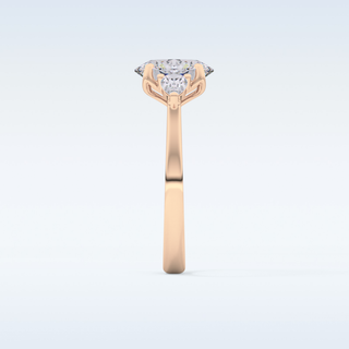 Elegant 1.67 CT Three Stones Engagement Ring Featuring Oval Moissanite