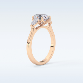 Elegant 1.67 CT Three Stones Engagement Ring Featuring Oval Moissanite