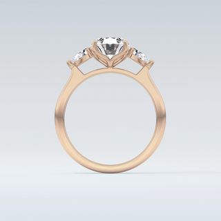 Elegant 1.67 CT Three Stones Engagement Ring Featuring Oval Moissanite