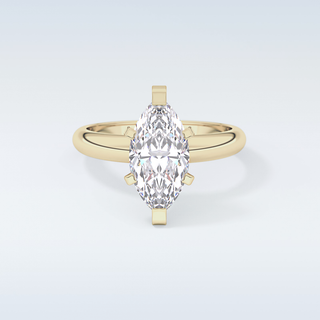 Stunning 1.79 CT Solitaire Engagement Ring Featuring Marquise Moissanite