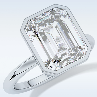 Beautiful 3.71 CT Solitaire Engagement Ring Featuring Emerald Moissanite