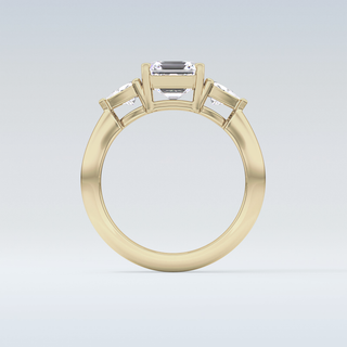Elegant 1.78 CT Three Stones Engagement Ring Featuring Emerald Moissanite