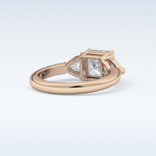 Elegant 1.78 CT Three Stones Engagement Ring Featuring Emerald Moissanite