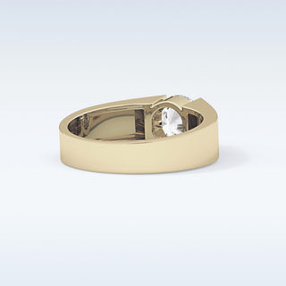 Beautiful 1.11 CT Tension Setting Engagement Ring Featuring Round Moissanite