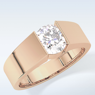Beautiful 1.11 CT Tension Setting Engagement Ring Featuring Round Moissanite