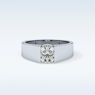 Beautiful 1.11 CT Tension Setting Engagement Ring Featuring Round Moissanite