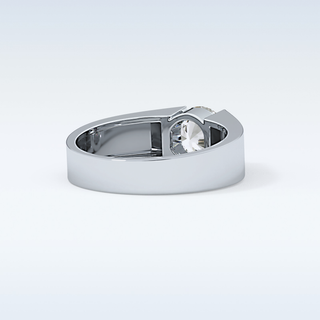 Beautiful 1.11 CT Tension Setting Engagement Ring Featuring Round Moissanite