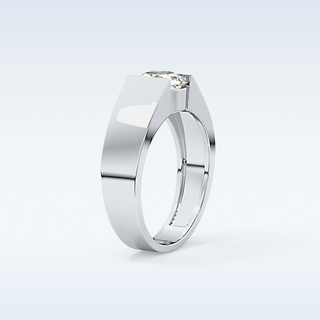 Beautiful 1.11 CT Tension Setting Engagement Ring Featuring Round Moissanite
