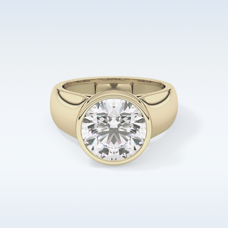 Beautiful 3.6 CT Bezel Engagement Ring Featuring Round Moissanite