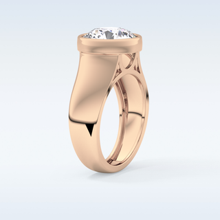Beautiful 3.6 CT Bezel Engagement Ring Featuring Round Moissanite