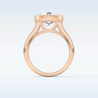 Beautiful 3.6 CT Bezel Engagement Ring Featuring Round Moissanite
