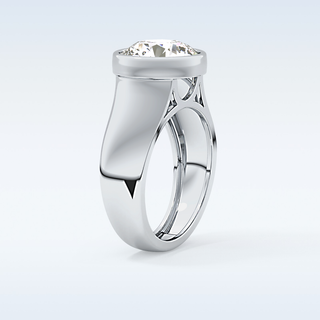 Beautiful 3.6 CT Bezel Engagement Ring Featuring Round Moissanite