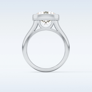 Beautiful 3.6 CT Bezel Engagement Ring Featuring Round Moissanite