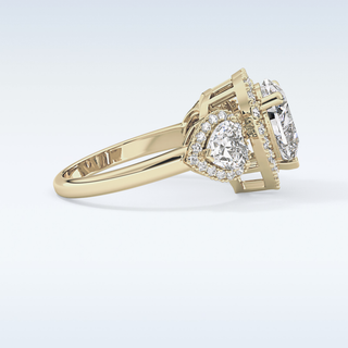 2.58 CT Cluster Engagement Ring Featuring Heart Moissanite