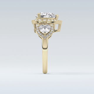 2.58 CT Cluster Engagement Ring Featuring Heart Moissanite