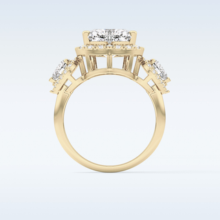 2.58 CT Cluster Engagement Ring Featuring Heart Moissanite