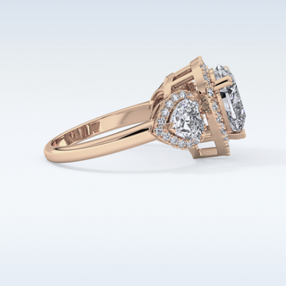 2.58 CT Cluster Engagement Ring Featuring Heart Moissanite