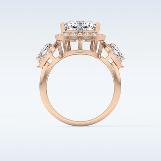 2.58 CT Cluster Engagement Ring Featuring Heart Moissanite