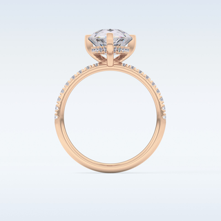 2.84 CT Hidden Halo & Pave Engagement Ring Featuring Pear Moissanite