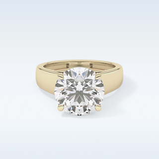 Beautiful 4.76 CT Solitaire Engagement Ring Featuring Round Moissanite