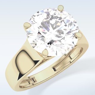 Beautiful 4.76 CT Solitaire Engagement Ring Featuring Round Moissanite