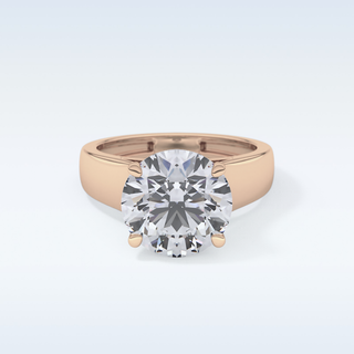 Beautiful 4.76 CT Solitaire Engagement Ring Featuring Round Moissanite