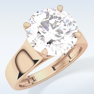 Beautiful 4.76 CT Solitaire Engagement Ring Featuring Round Moissanite