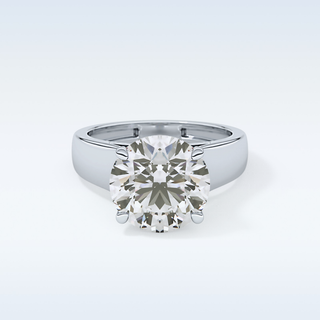 Beautiful 4.76 CT Solitaire Engagement Ring Featuring Round Moissanite