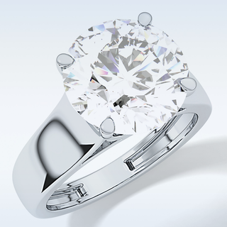 Beautiful 4.76 CT Solitaire Engagement Ring Featuring Round Moissanite