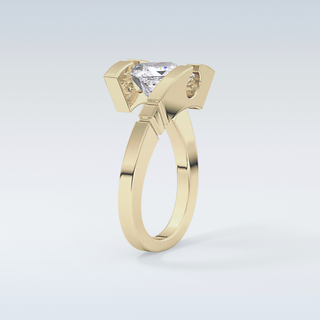 Stunning 2.07 CT Solitaire Engagement Ring Featuring Princess Moissanite